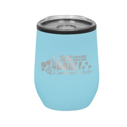 Termo azul con diseño de Messi y detalles Argentina 2026