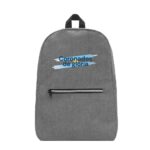 Mochila gris con diseño Coronados de gloria en celeste