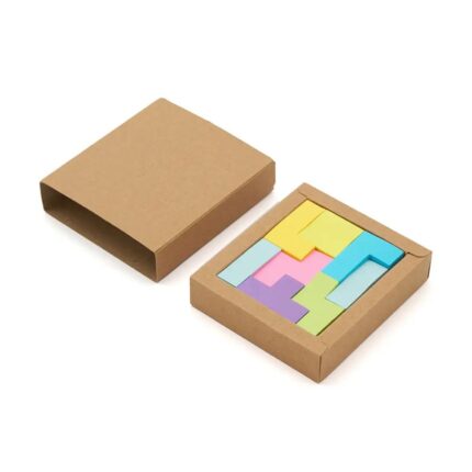 Set de notas adhesivas en forma de tangram colorido