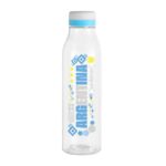 Botella plástica transparente con banda azul y diseño Argentina 2026