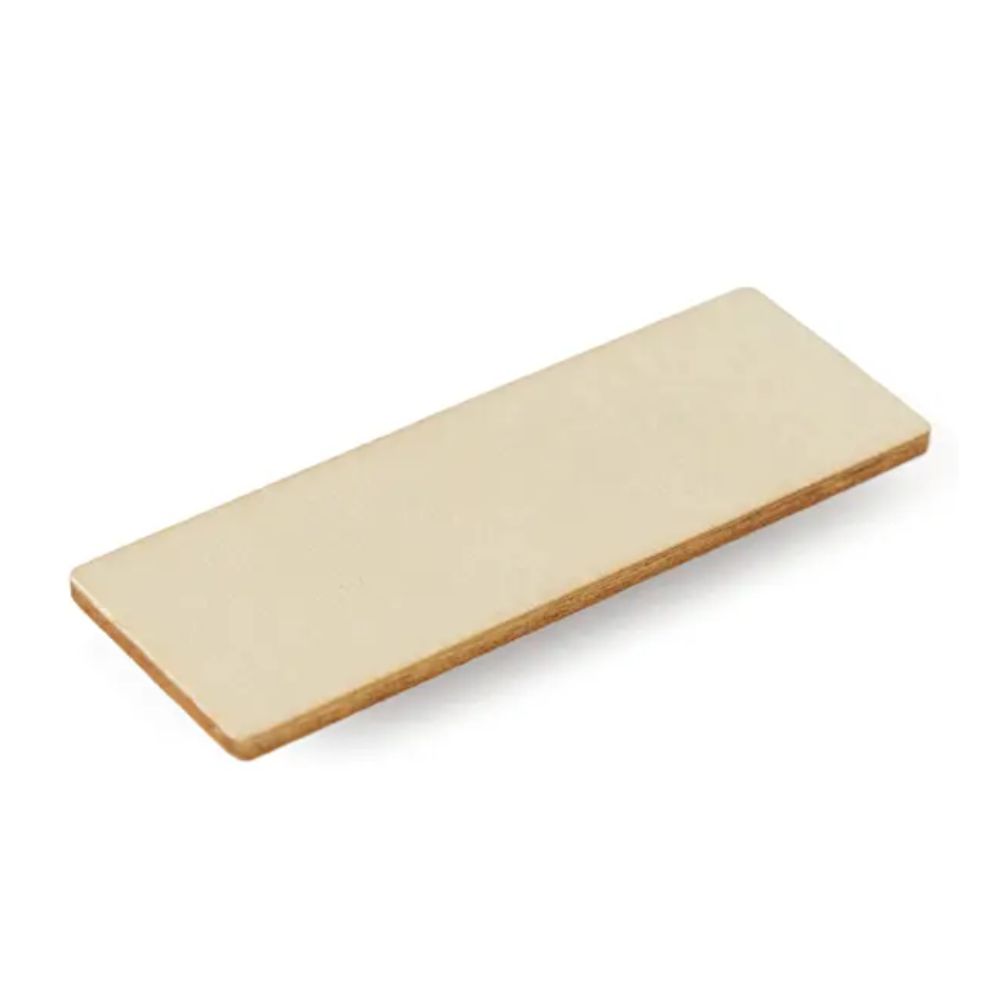 Name Tag Wood chico Placa rectangular de madera clara tipo name tag chico